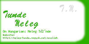 tunde meleg business card